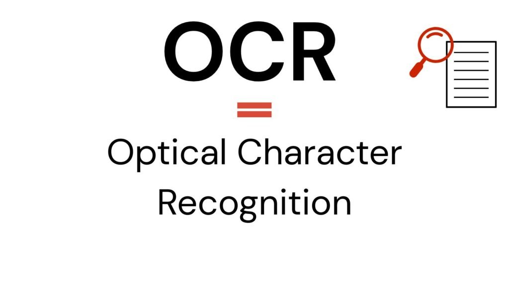 OCR staat voor Optical Character Recognition